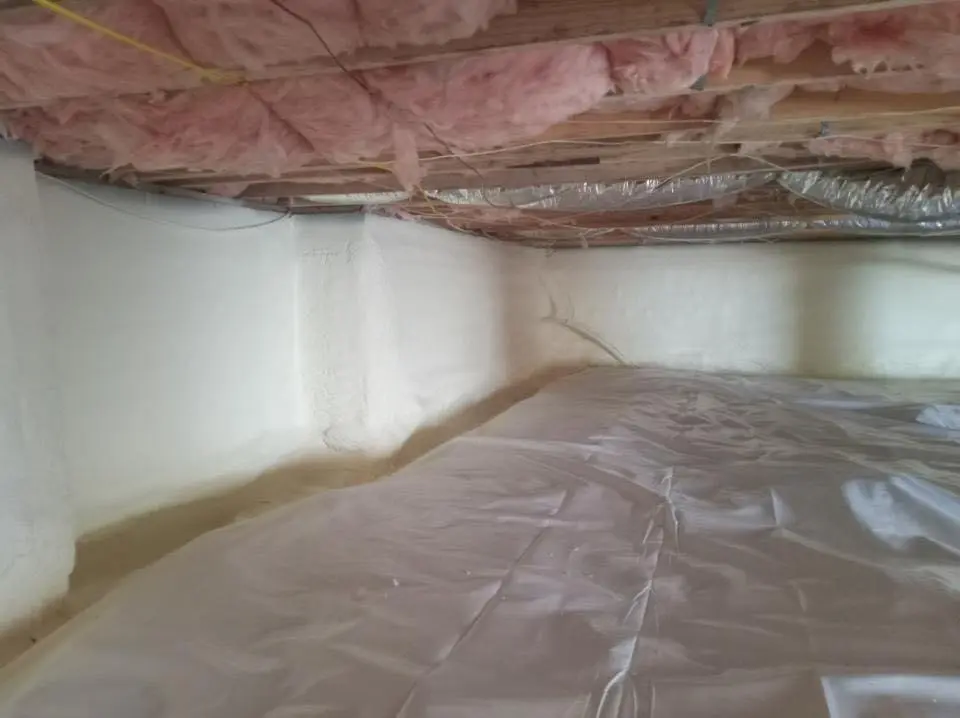 Crawl space encapsulation with closed-cell spray foam for Roof Maintenance in Madison